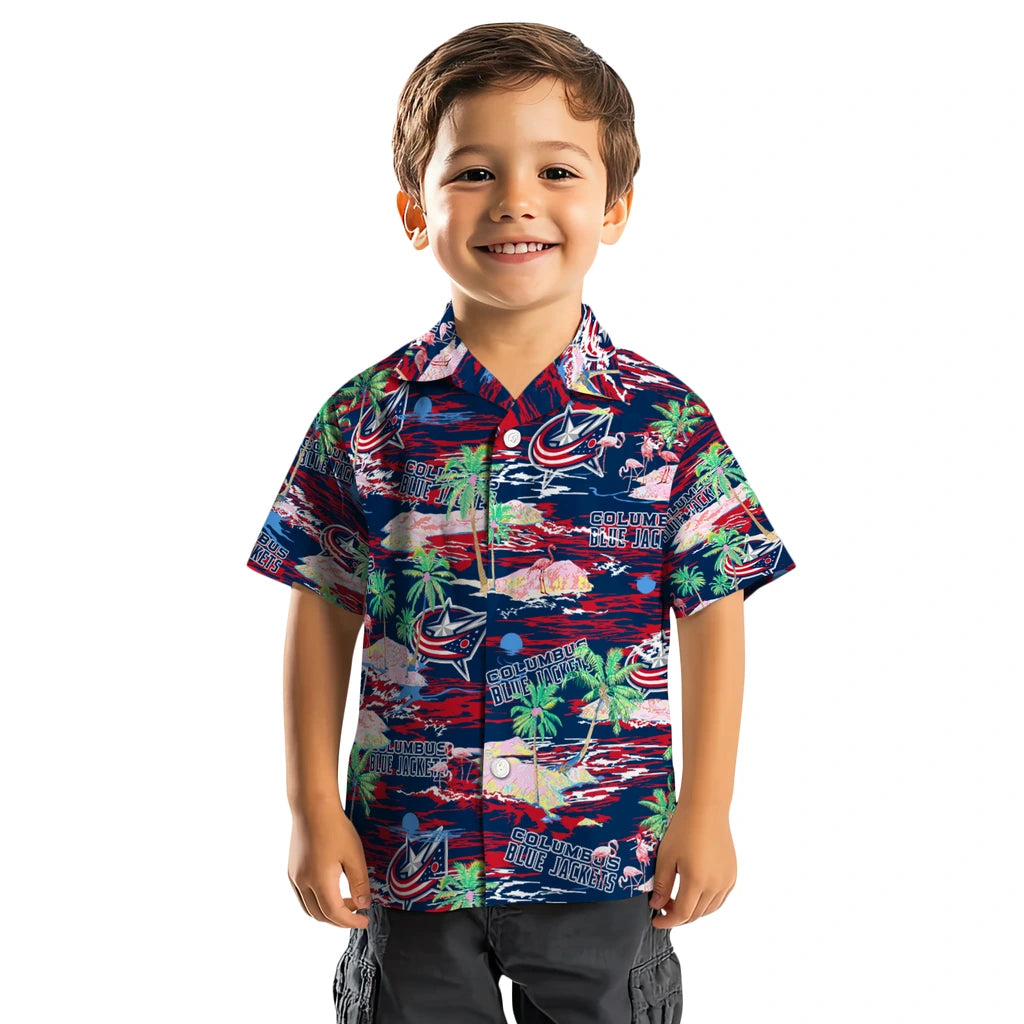 Columbus Blue Jackets Flamingo Retreat 2026 Hawaiian Shirt – Moonbestprint
