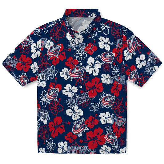 Columbus Blue Jackets Hibiscus Bloom Hawaiian Shirt – Moonbestprint