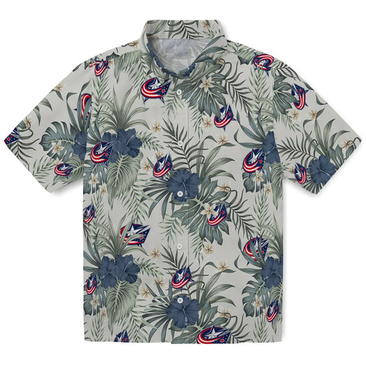 Columbus Blue Jackets Hawaiian Shirt - Hibiscus Designs | Moonbestprint