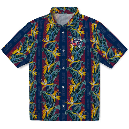 Columbus Blue Jackets Hawaiian Shirt - Paradise Vines | Moonbestprint
