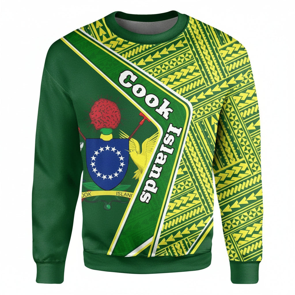 Cook Islands Sweater ? Polynesian Coat Of Arms A224 ? Usalast