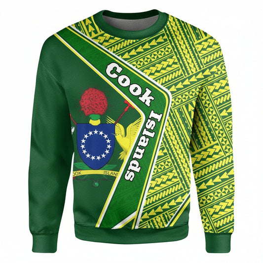 Cook Islands Sweater ? Polynesian Coat Of Arms A224 ? Usalast