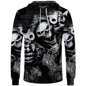 Cool Custom Hoodie Kyku Brand Skull Sweaters Gun 3D Hoodie Punk Sweaters Male Gothic 3D Hoodie Men Cool Hoodie Anime Hoody Clothes Art326 Hoodies For Men And Women ? Usalast