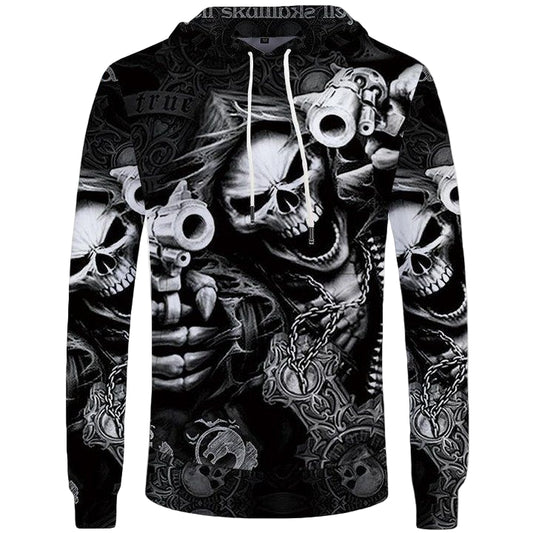 Cool Custom Hoodie Kyku Brand Skull Sweaters Gun 3D Hoodie Punk Sweaters Male Gothic 3D Hoodie Men Cool Hoodie Anime Hoody Clothes Art326 Hoodies For Men And Women ? Usalast