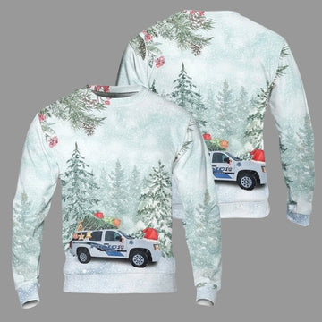 Cordova Police Department Alaska Christmas AOP Sweater ? Usalast