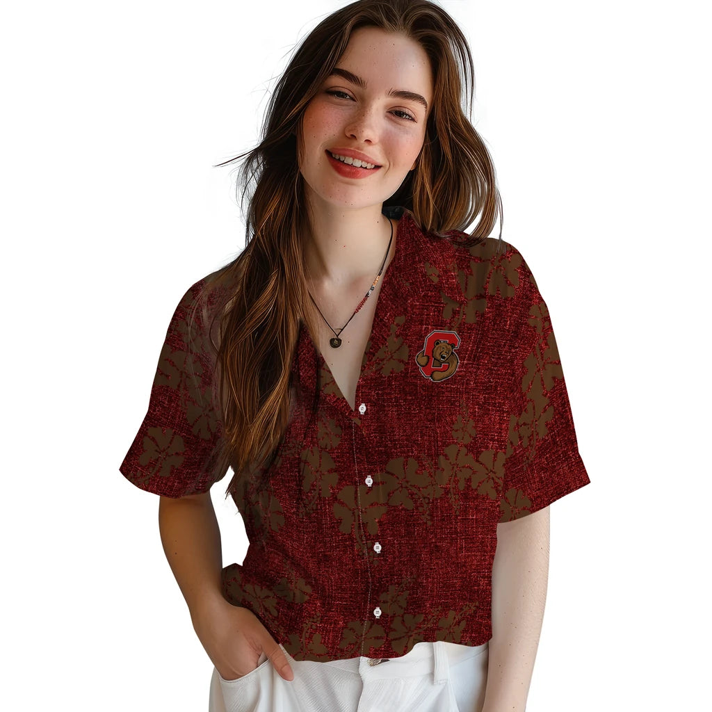 Cornell Big Red Hawaiian Shirt - 50th State Flower | Moonbestprint