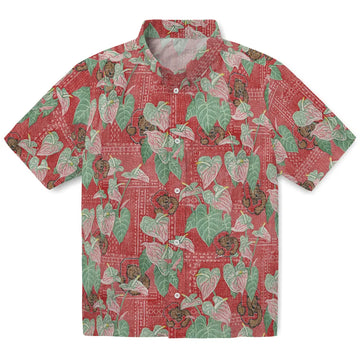 Cornell Big Red Hawaiian Shirt - Anthurium Overlay | Moonbestprint