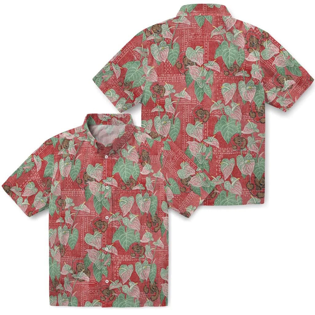 Cornell Big Red Hawaiian Shirt - Anthurium Overlay | Moonbestprint