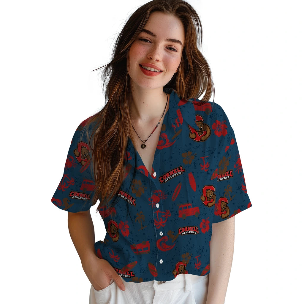 Cornell Big Red Hawaiian Shirt - Beach Vibe | Moonbestprint