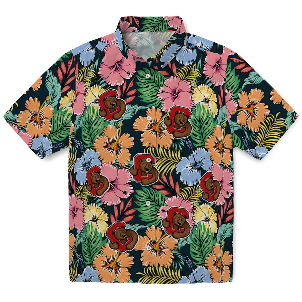 Cornell Big Red Hawaiian Shirt - Brilliant Hibiscus Garden | Moonbestprint