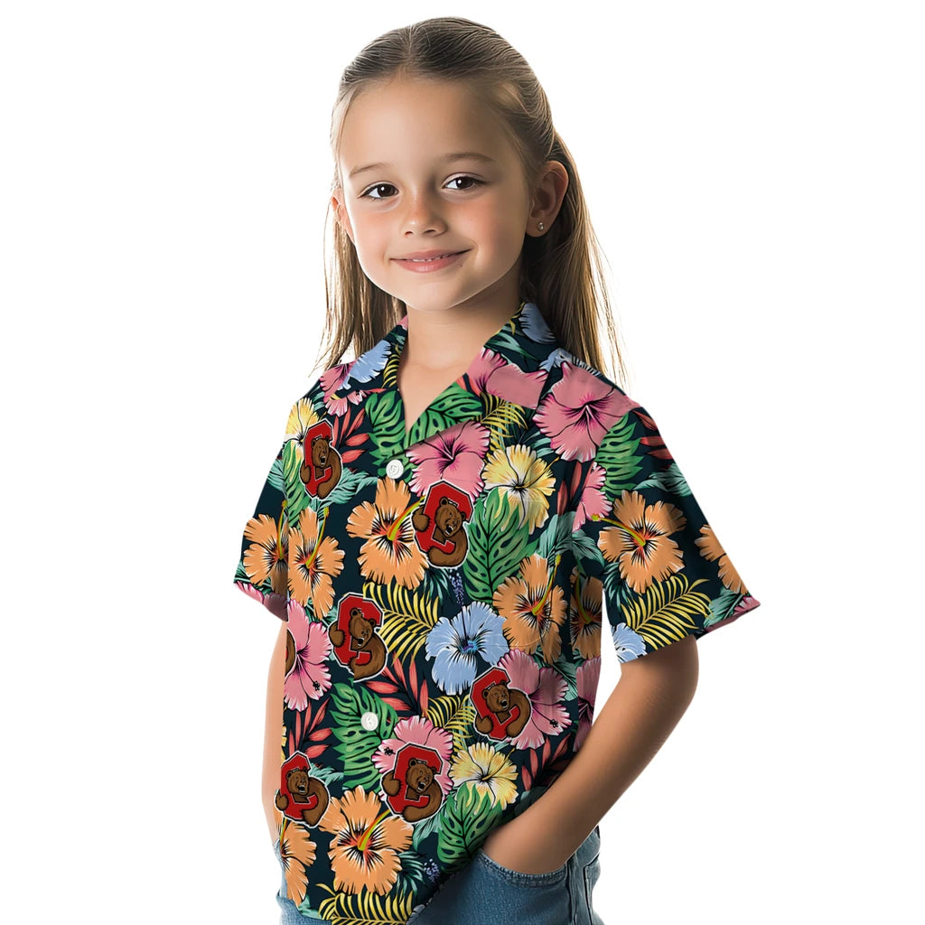 Cornell Big Red Hawaiian Shirt - Brilliant Hibiscus Garden | Moonbestprint