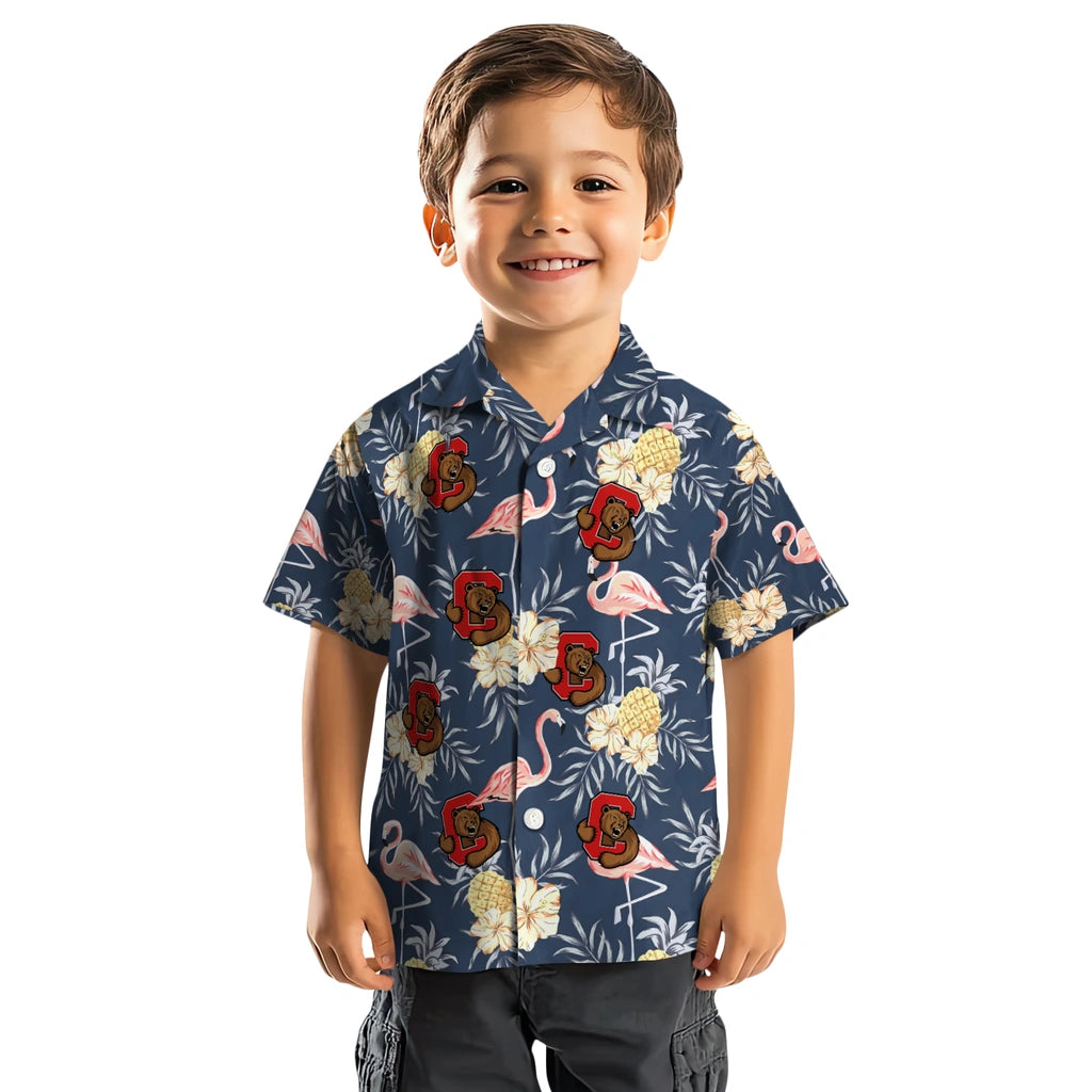 Cornell Big Red Hawaiian Shirt - Flamingo Hibiscus | Moonbestprint