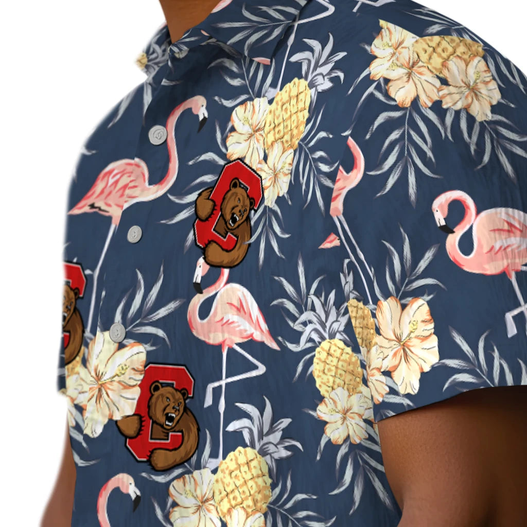 Cornell Big Red Hawaiian Shirt - Flamingo Hibiscus | Moonbestprint
