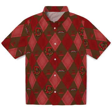 Cornell Big Red Hawaiian Shirt - Golfing Plaid | Moonbestprint