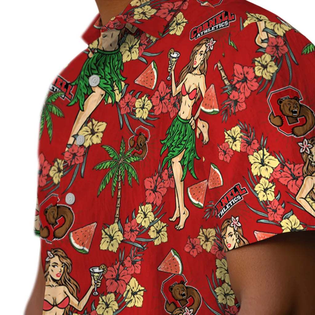 Cornell Big Red Hawaiian Shirt - Hawaiian Girls Design | Moonbestprint