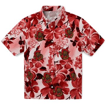 Cornell Big Red Hawaiian Shirt - Hibiscus Arrangement | Moonbestprint