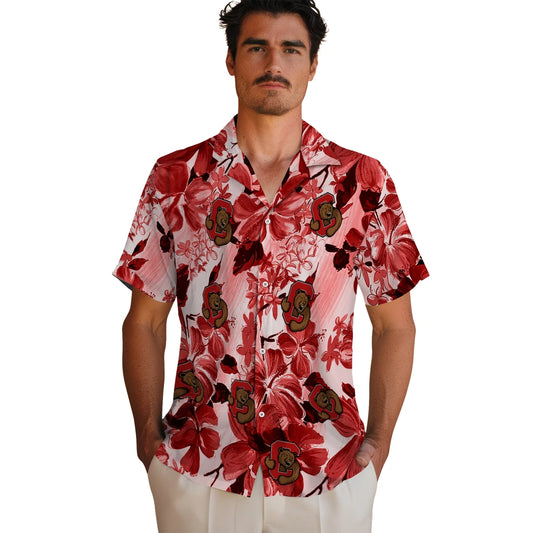 Cornell Big Red Hawaiian Shirt - Hibiscus Arrangement | Moonbestprint