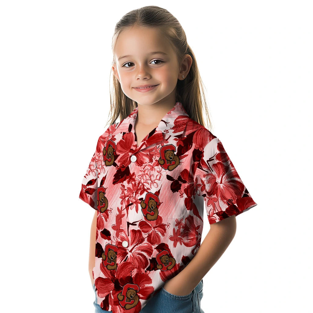 Cornell Big Red Hawaiian Shirt - Hibiscus Arrangement | Moonbestprint