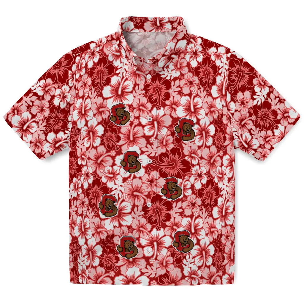Cornell Big Red Hawaiian Shirt - Hibiscus Blooms | Moonbestprint