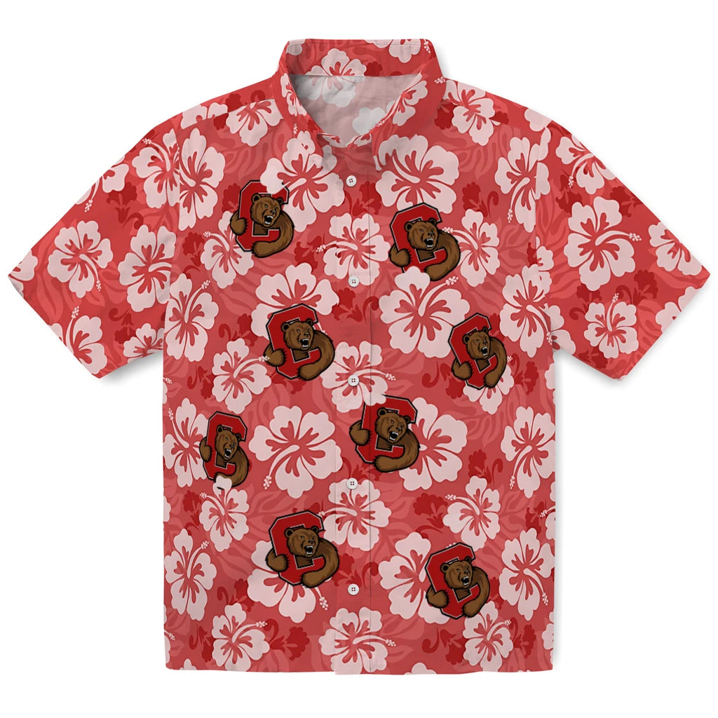 Cornell Big Red Hawaiian Shirt - Hibiscus Cluster | Moonbestprint