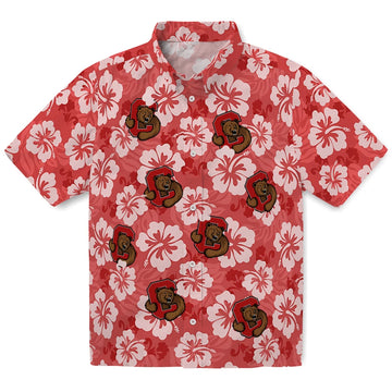 Cornell Big Red Hawaiian Shirt - Hibiscus Cluster | Moonbestprint