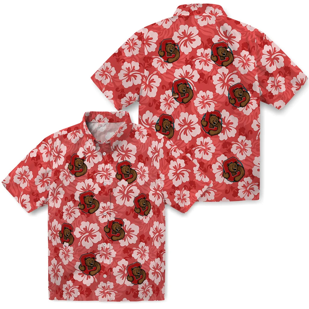 Cornell Big Red Hawaiian Shirt - Hibiscus Cluster | Moonbestprint