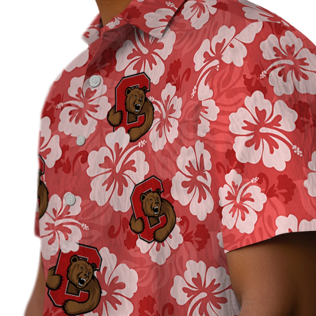 Cornell Big Red Hawaiian Shirt - Hibiscus Cluster | Moonbestprint
