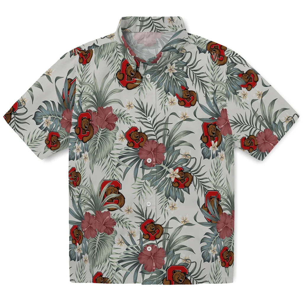 Cornell Big Red Hawaiian Shirt - Hibiscus Designs | Moonbestprint