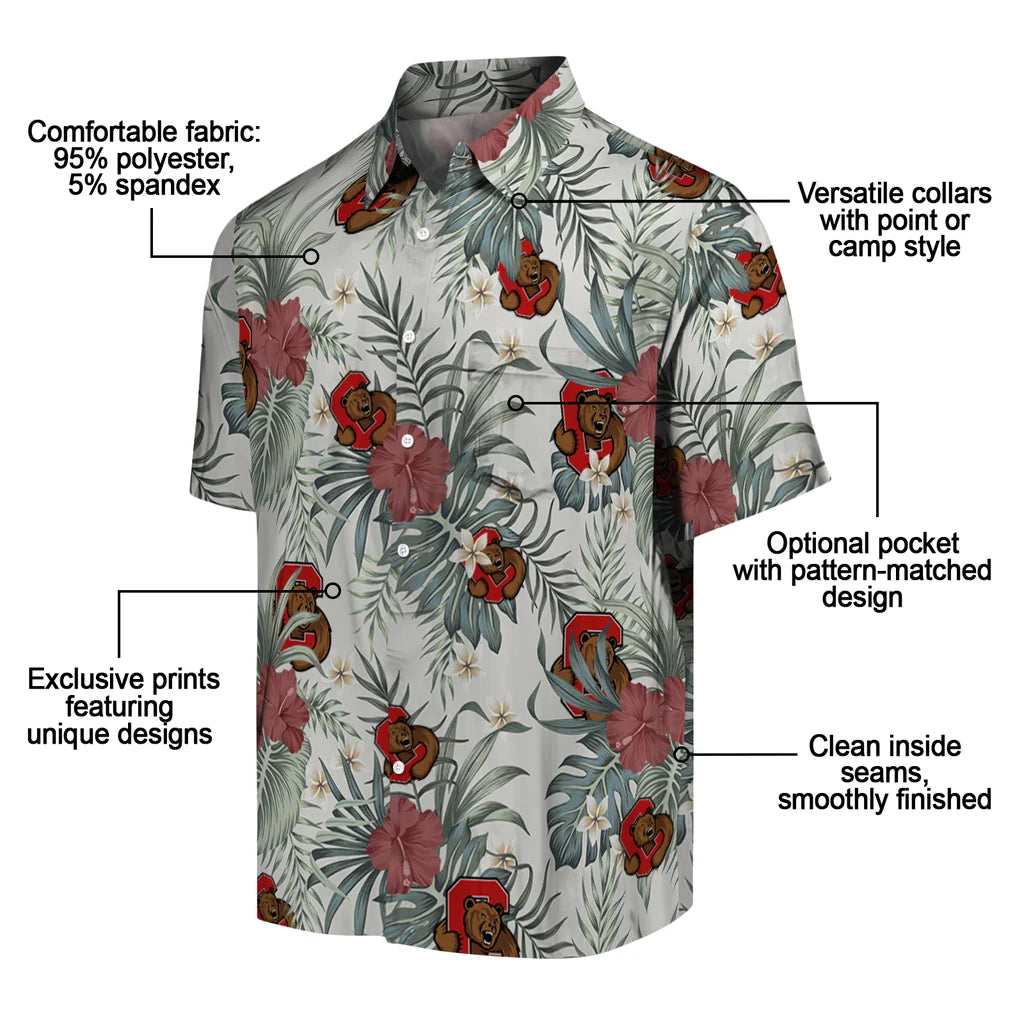 Cornell Big Red Hawaiian Shirt - Hibiscus Designs | Moonbestprint