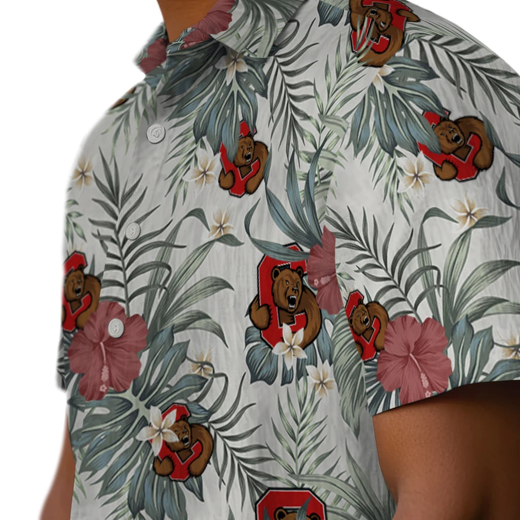 Cornell Big Red Hawaiian Shirt - Hibiscus Designs | Moonbestprint