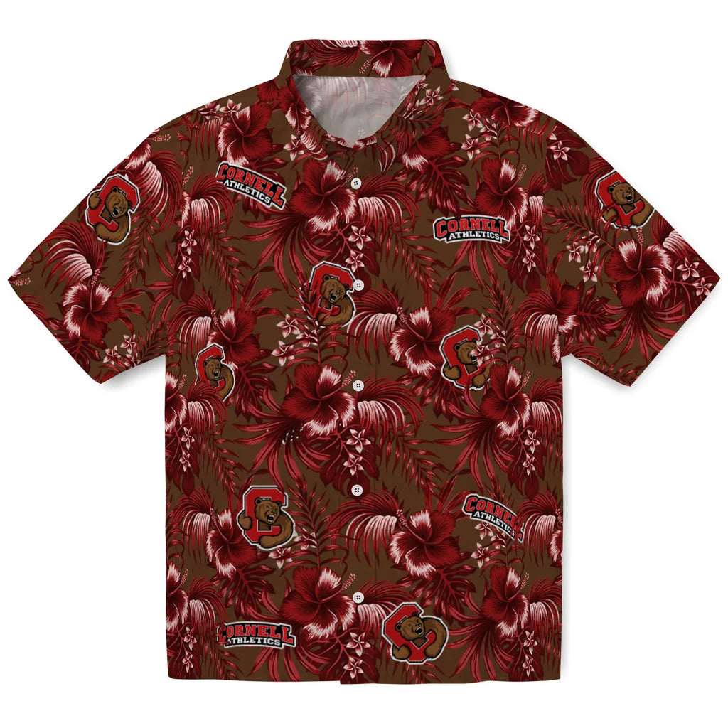 Cornell Big Red Hawaiian Shirt - Hibiscus Exotic | Moonbestprint