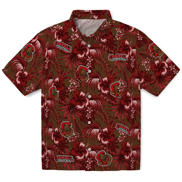 Cornell Big Red Hawaiian Shirt - Hibiscus Exotic | Moonbestprint