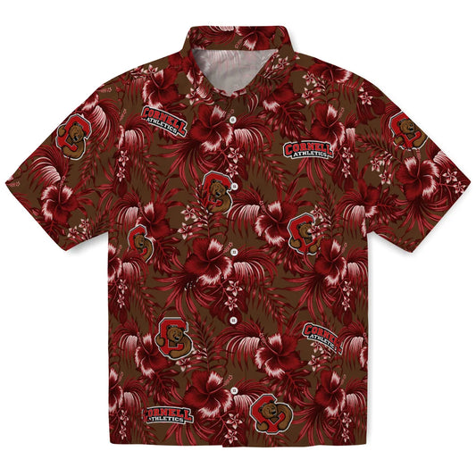Cornell Big Red Hawaiian Shirt - Hibiscus Exotic | Moonbestprint