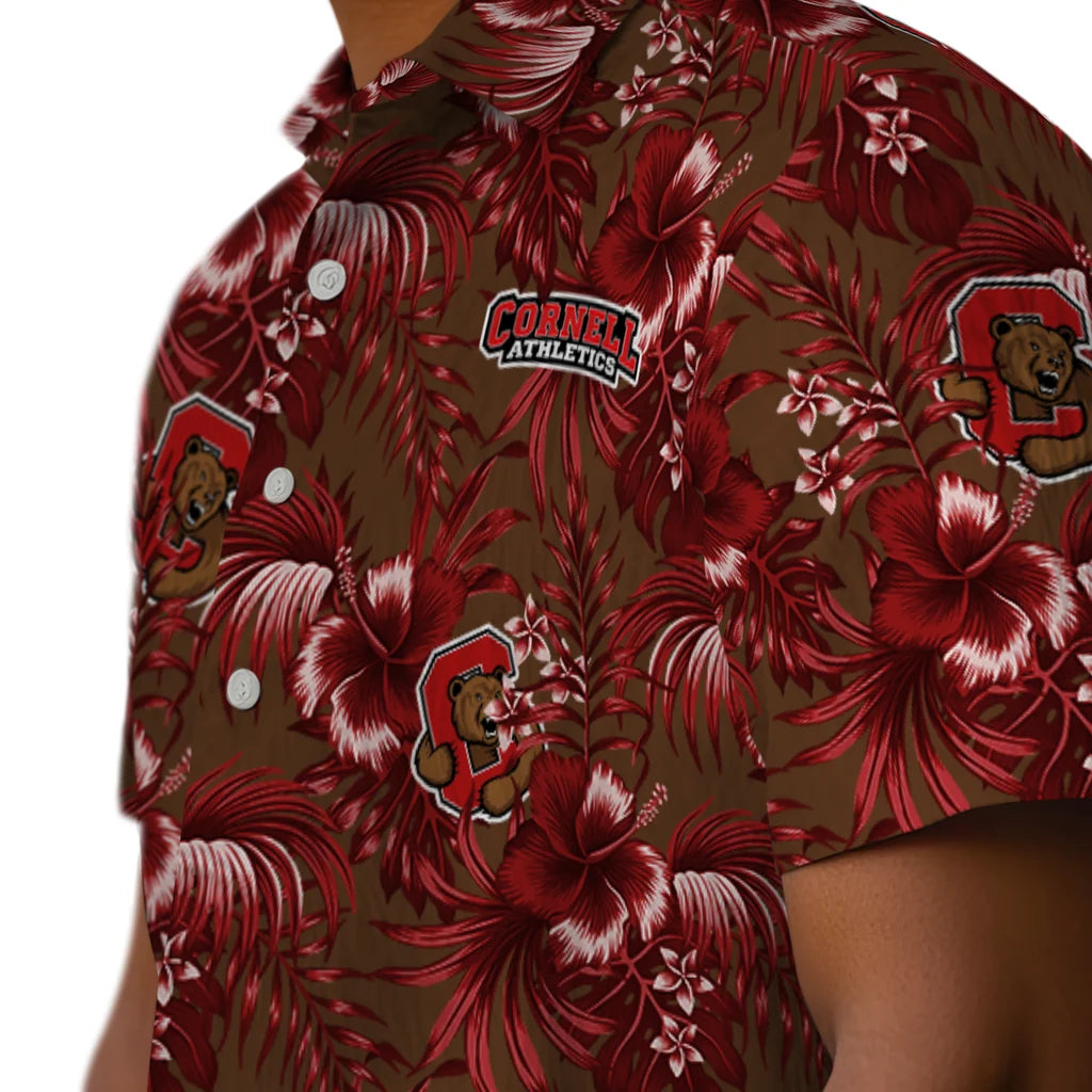 Cornell Big Red Hawaiian Shirt - Hibiscus Exotic | Moonbestprint