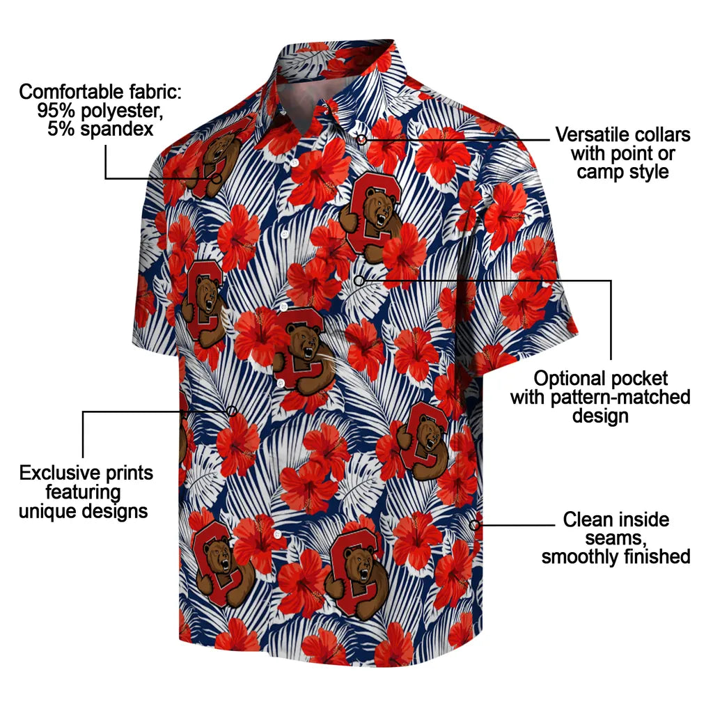 Cornell Big Red Hawaiian Shirt - Hibiscus Fiesta | Moonbestprint