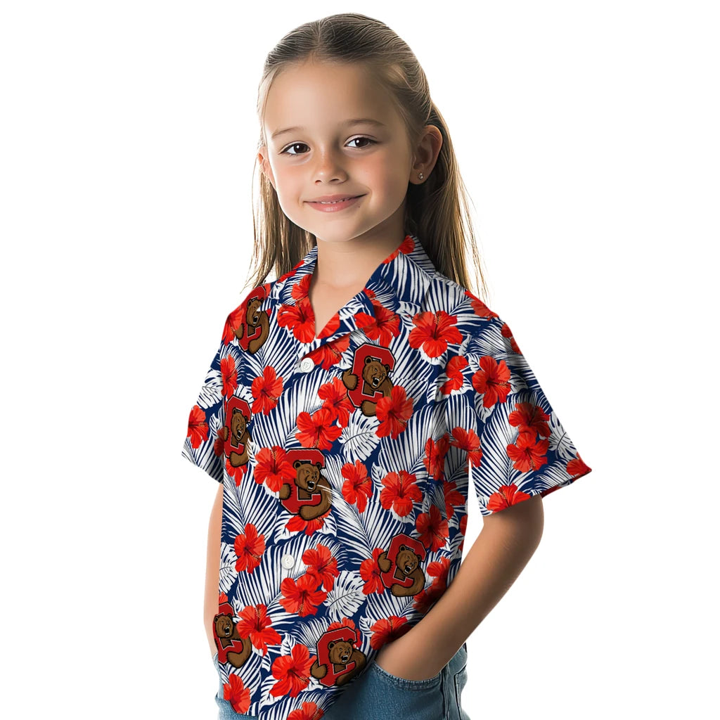 Cornell Big Red Hawaiian Shirt - Hibiscus Fiesta | Moonbestprint