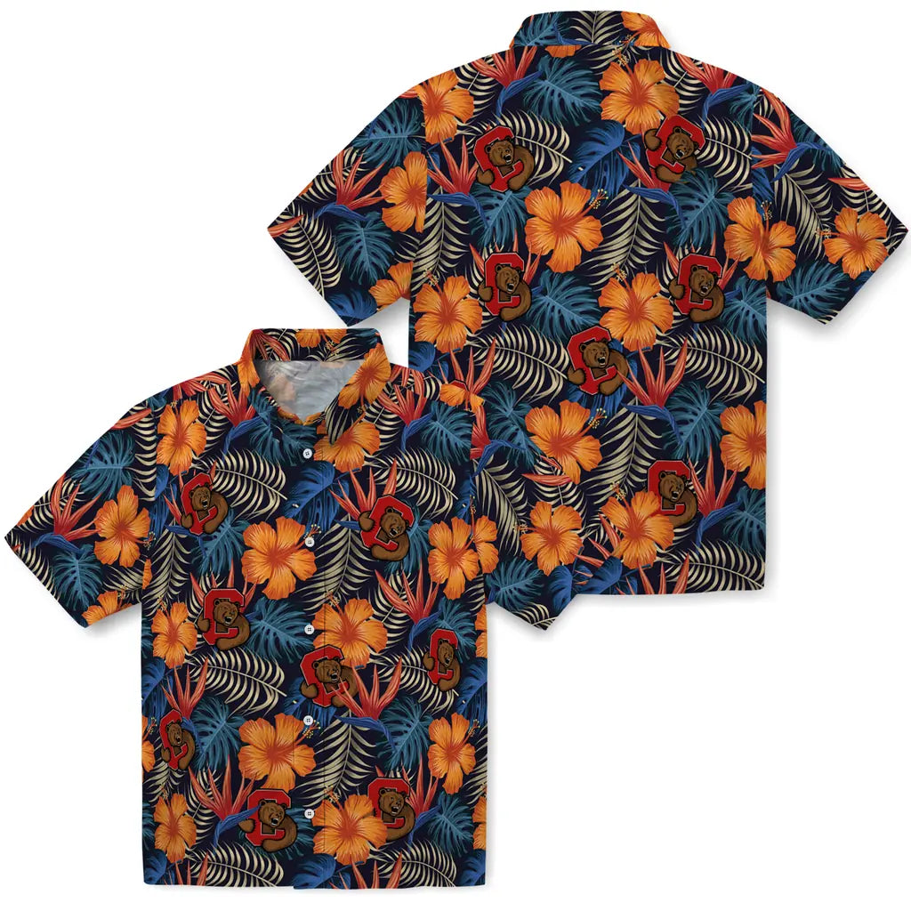 Cornell Big Red Hawaiian Shirt - Hibiscus Foliage | Moonbestprint