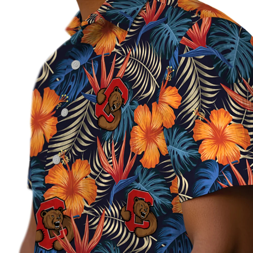 Cornell Big Red Hawaiian Shirt - Hibiscus Foliage | Moonbestprint
