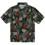 Cornell Big Red Hawaiian Shirt - Hibiscus Leaves Pattern | Moonbestprint