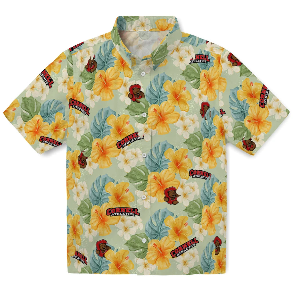 Cornell Big Red Hawaiian Shirt - Hibiscus Mood | Moonbestprint