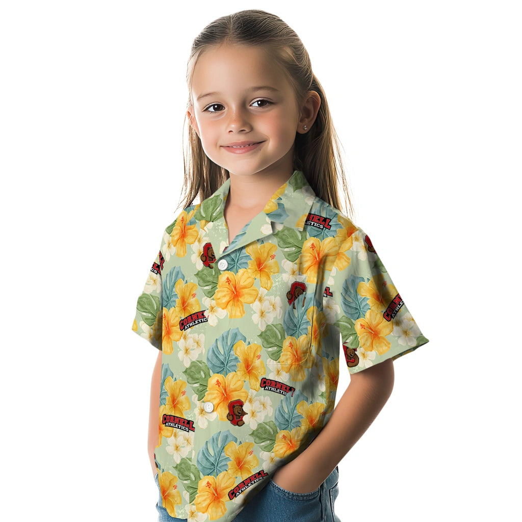 Cornell Big Red Hawaiian Shirt - Hibiscus Mood | Moonbestprint