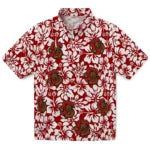 Cornell Big Red Hawaiian Shirt - Hibiscus Motif | Moonbestprint