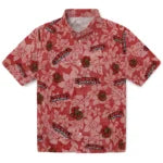 Cornell Big Red Hawaiian Shirt - Hibiscus Oasis | Moonbestprint