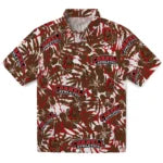 Cornell Big Red Hawaiian Shirt - Hibiscus Overlay | Moonbestprint