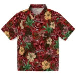 Cornell Big Red Hawaiian Shirt - Hibiscus Tiki Jungle | Moonbestprint