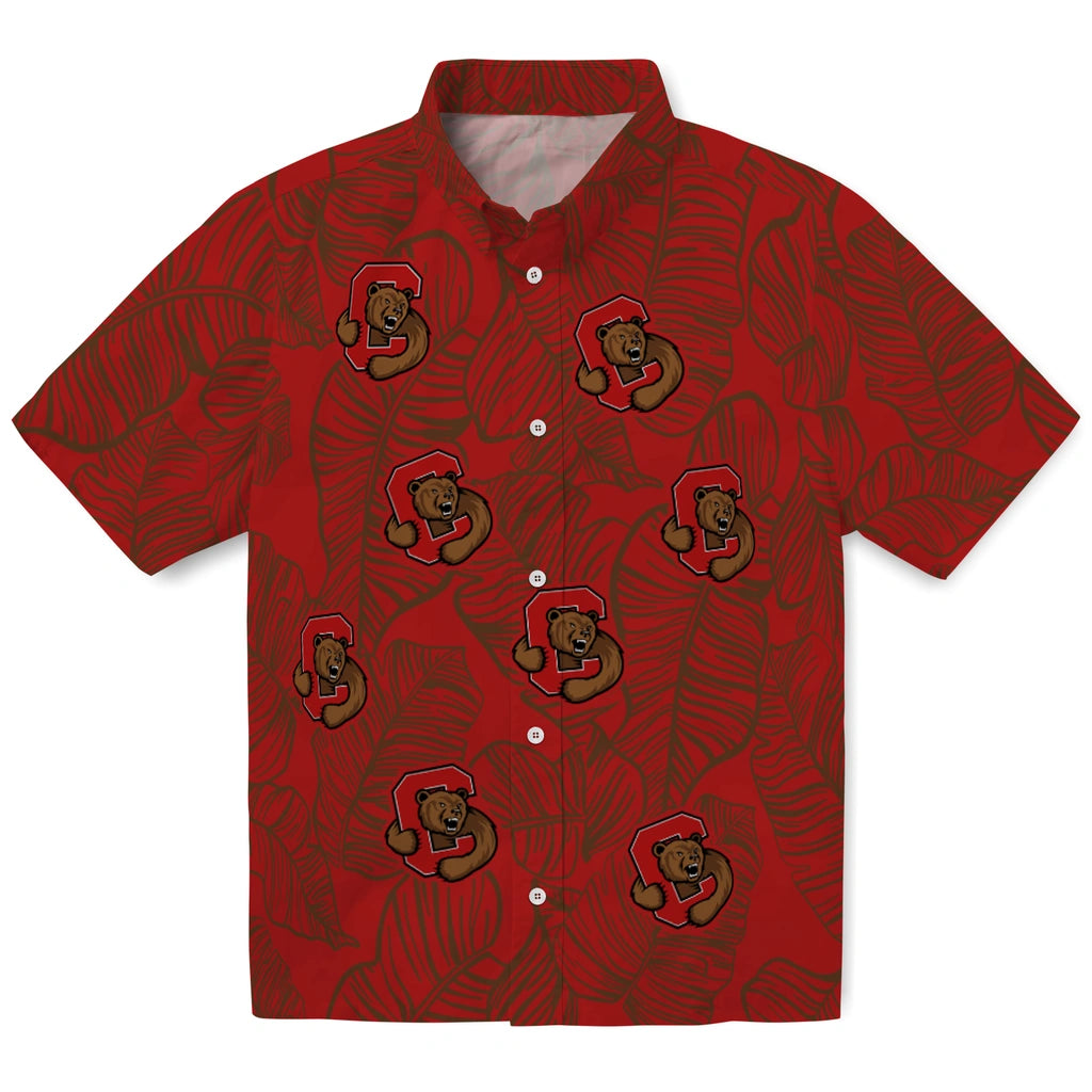 Cornell Big Red Hawaiian Shirt - Leaf Outline | Moonbestprint