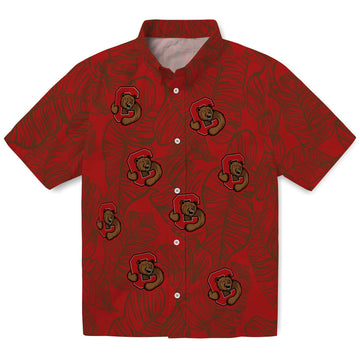 Cornell Big Red Hawaiian Shirt - Leaf Outline | Moonbestprint