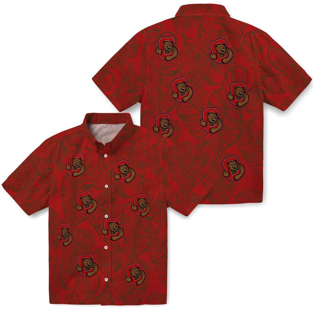 Cornell Big Red Hawaiian Shirt - Leaf Outline | Moonbestprint