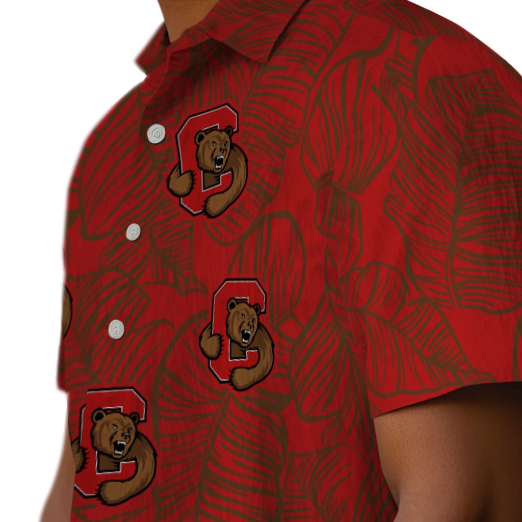 Cornell Big Red Hawaiian Shirt - Leaf Outline | Moonbestprint