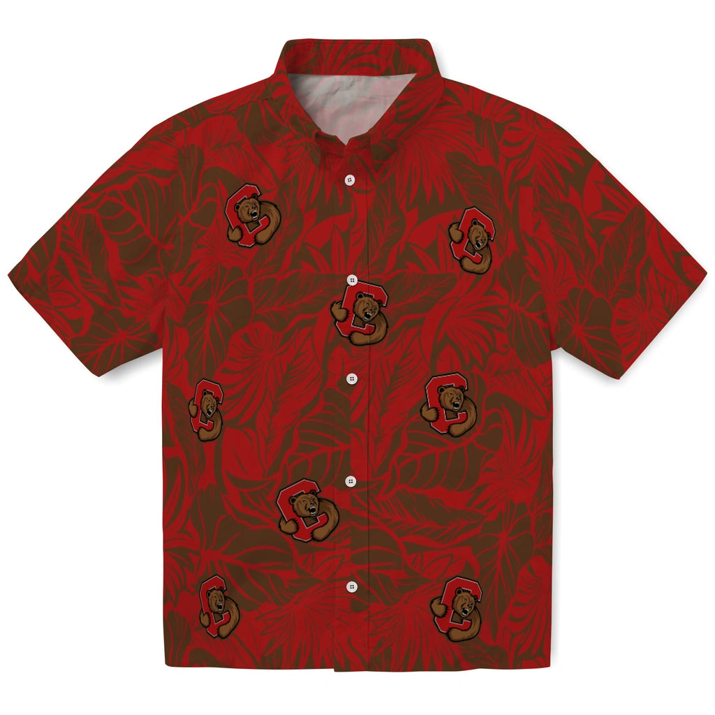 Cornell Big Red Hawaiian Shirt - Monstera Layer | Moonbestprint